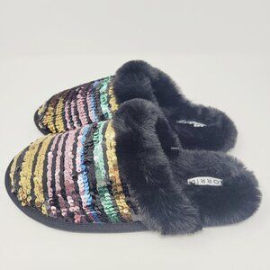 Torrid Fur Trim Slipper — Multi Sequins 7WW